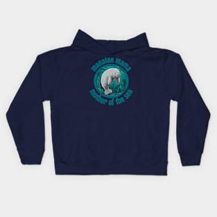 Manatee Mama Mother Of The Sea Kids Hoodie